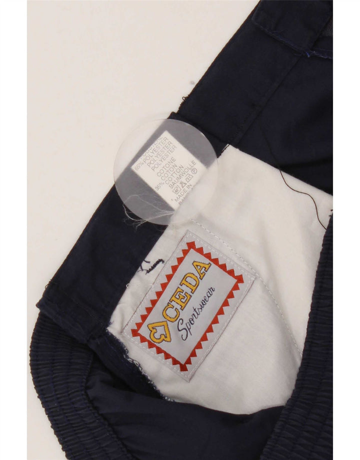Vintage Herren Chino Shorts W30 Medium Marineblau Polyester