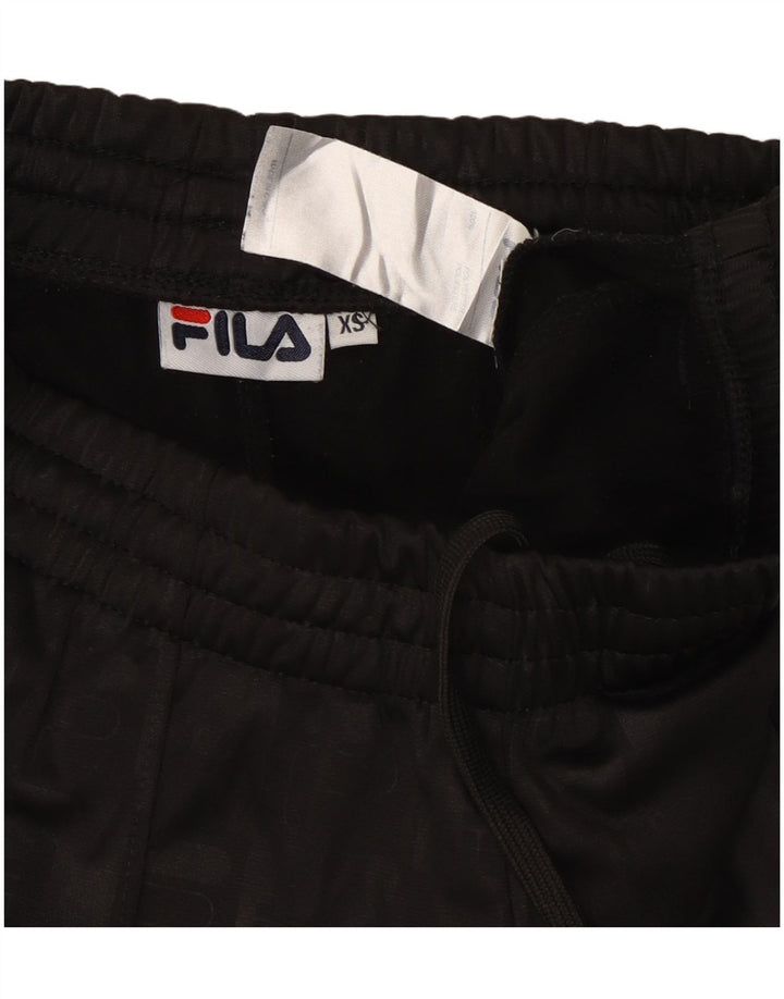 Fila Herren-Trainingshose mit Grafik, XS, schwarzes Polyester