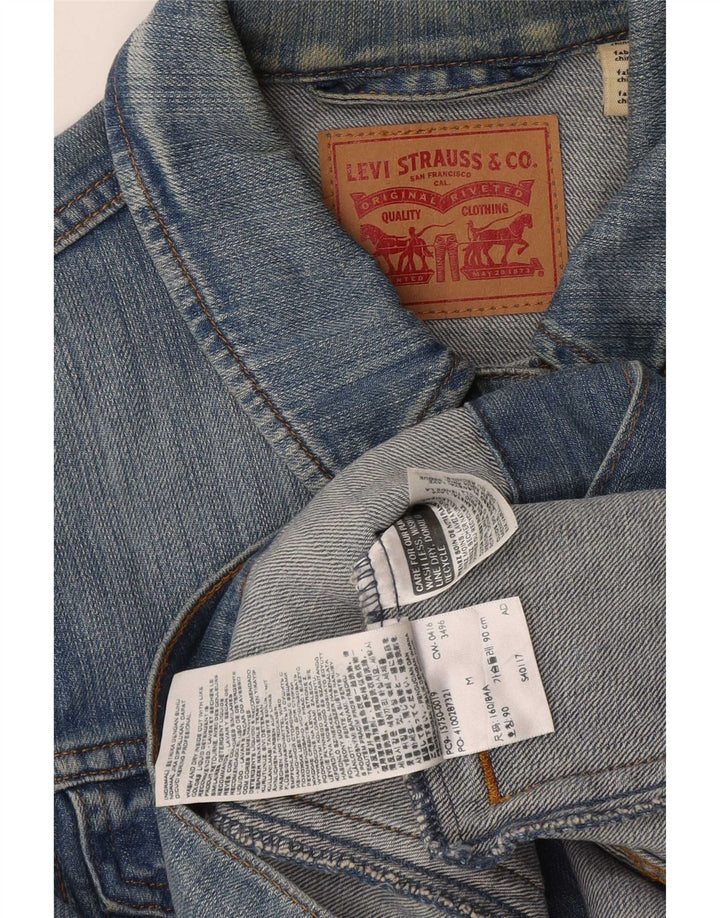 Levi's Damen Jeansjacke UK 12 Mittelblaue Baumwolle