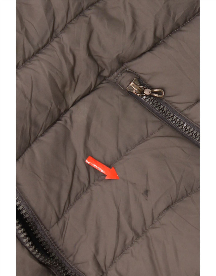 Colmar Damen Wattierte Jacke mit Kapuze IT 44 Mittelgraues Polyester