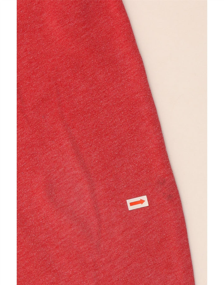 JACK WILLS Herren-Kapuzenpullover mit grafischem Reißverschluss, groß, aus roter Baumwolle