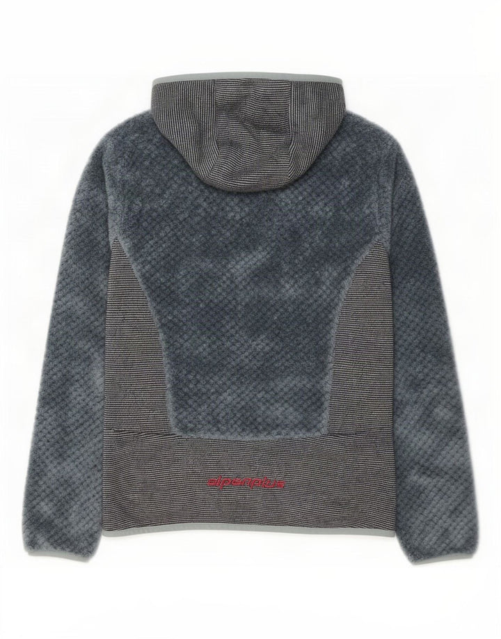 Alpenplus Damen-Fleecejacke mit Kapuze, UK 14, Mittelgrau, Farbblock