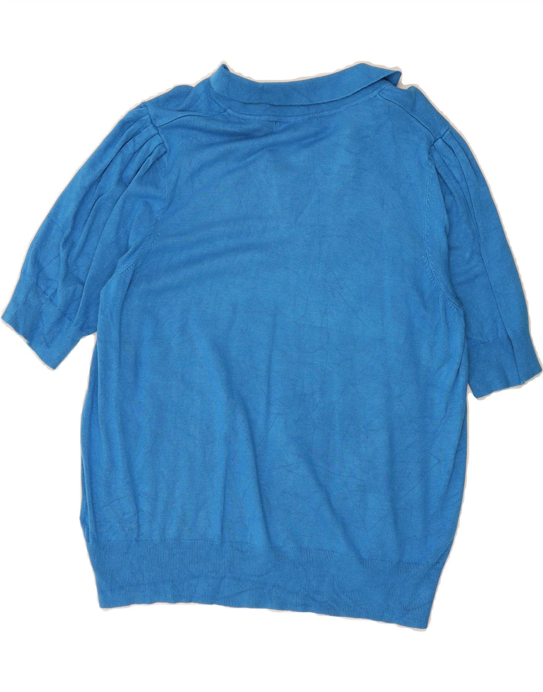 MARKS & SPENCER Womens Polo Neck Jumper Sweater UK 16 Large Blue Vintage Marks & Spencer and Second-Hand Marks & Spencer from Messina Hembry 
