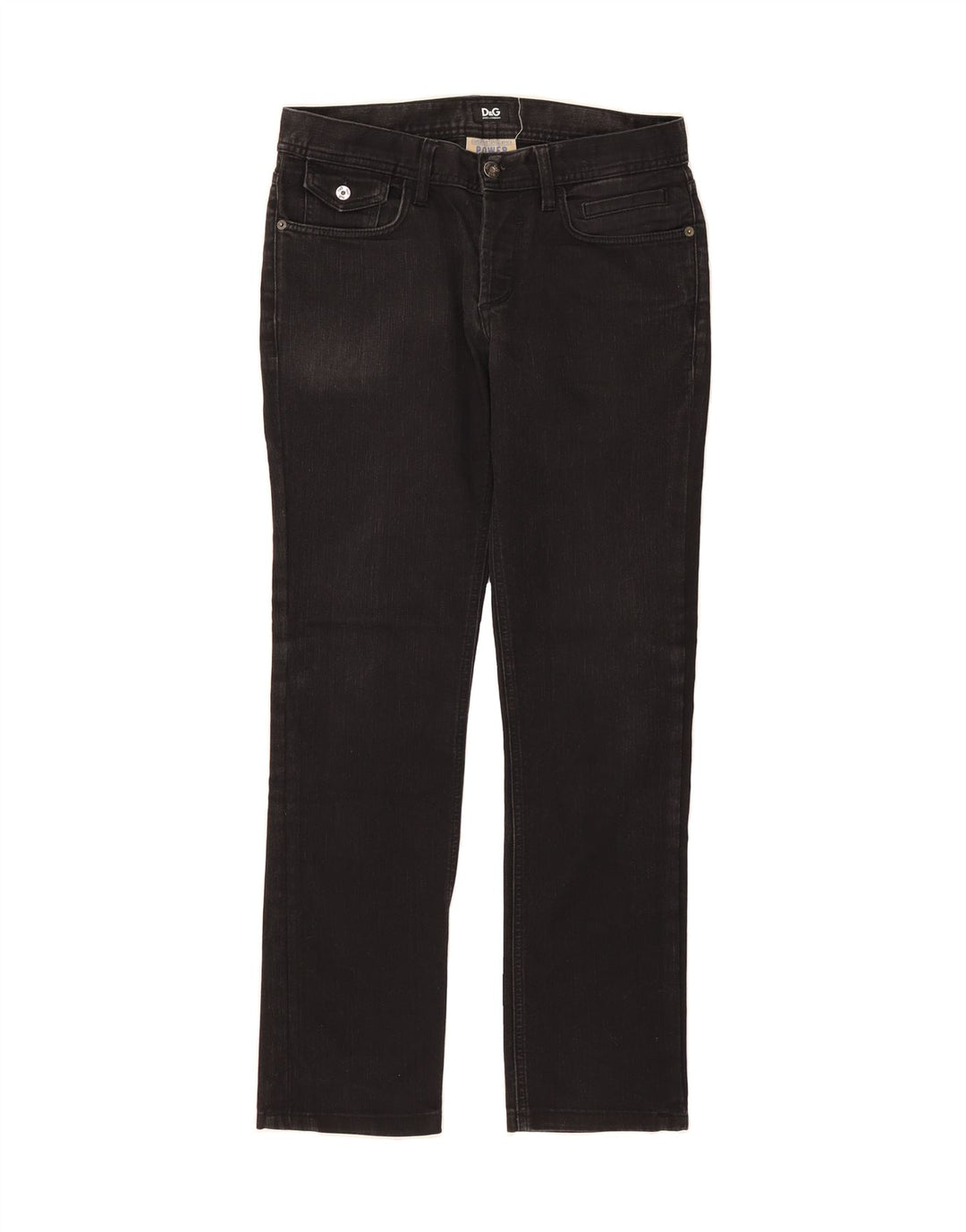 DOLCE & GABBANA Womens Power Regular Fit Straight Jeans W29 L29 Black Vintage Dolce & Gabbana and Second-Hand Dolce & Gabbana from Messina Hembry 