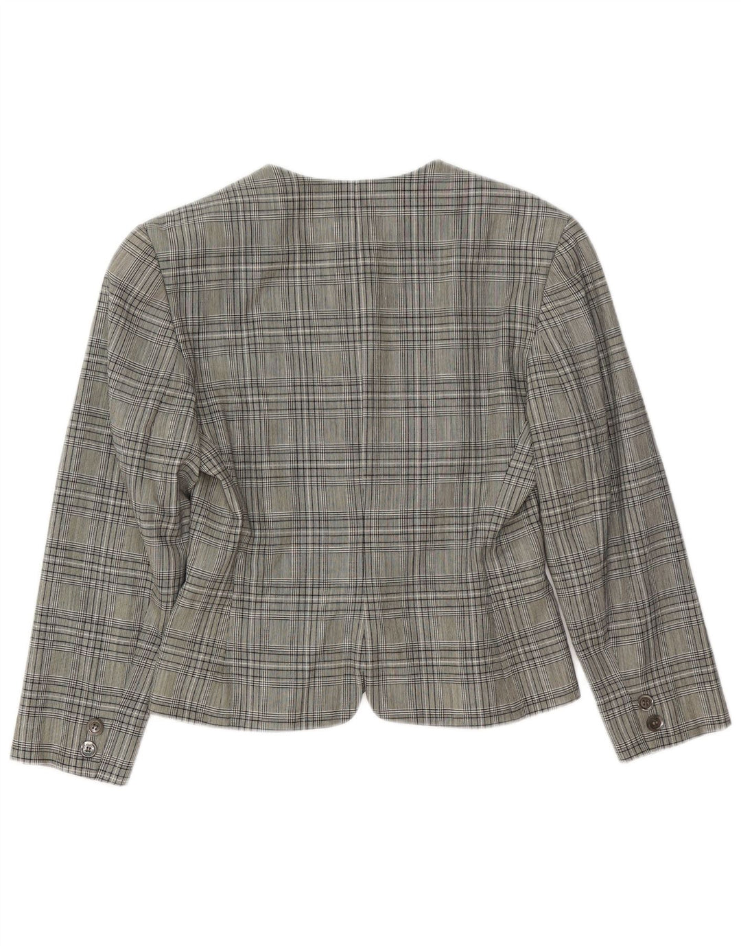Mouche Damen-Blazer mit 5 Knöpfen, UK 14, Mittelgrau mit Hahnentrittmuster