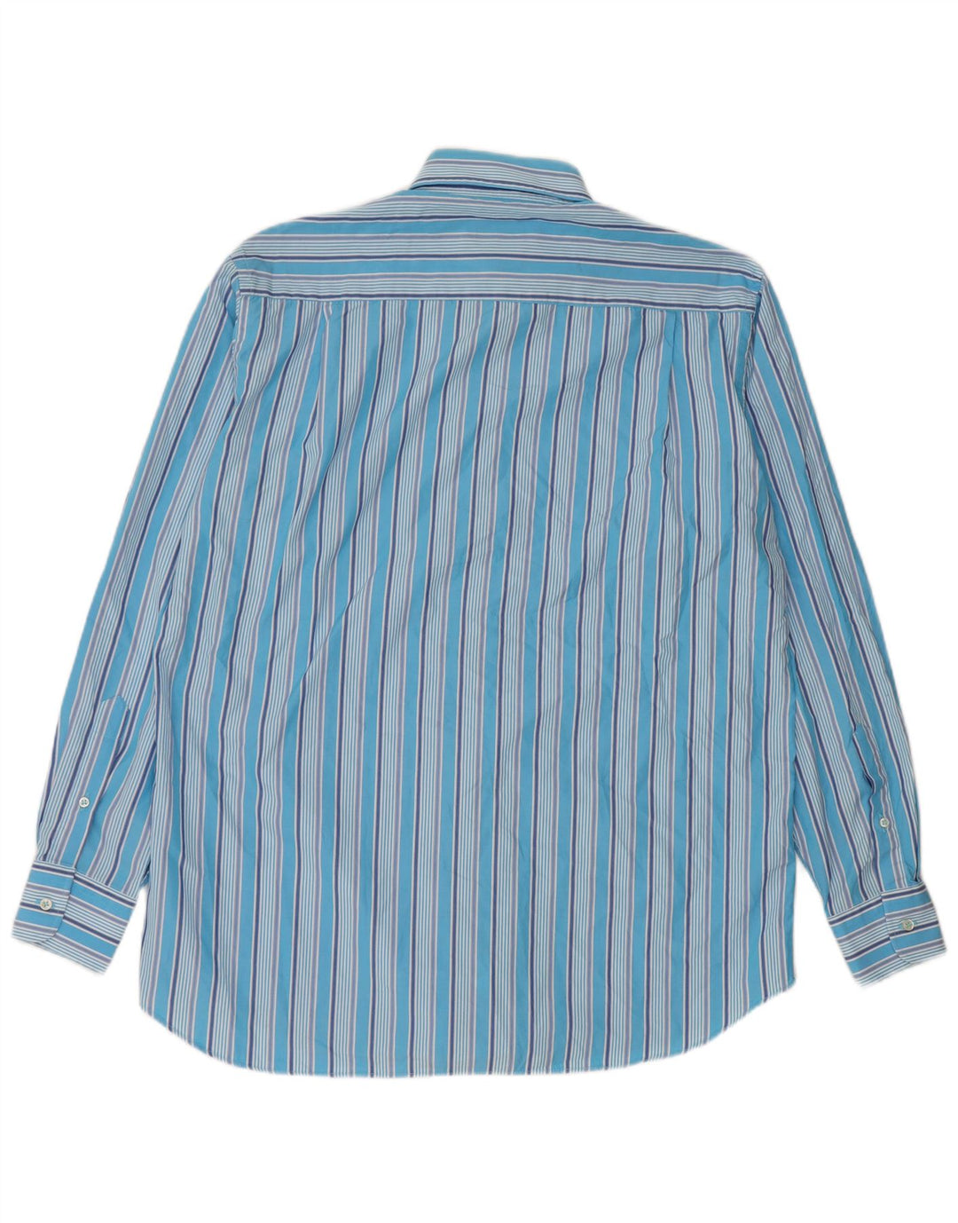 Paul & Shark Herrenhemd Größe 40 mittelblau gestreift aus Baumwolle