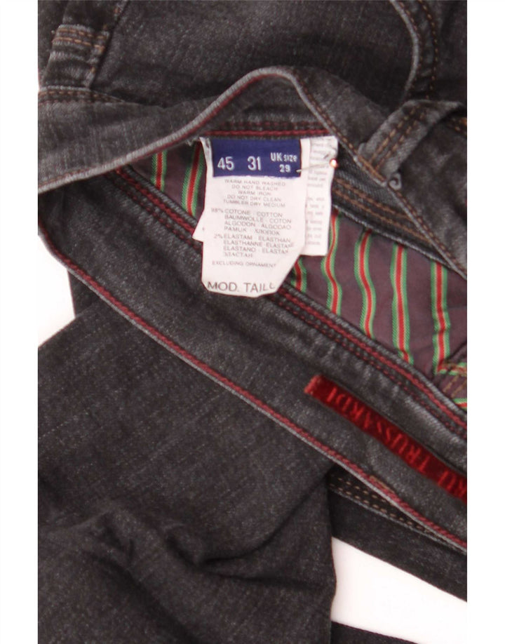 Trussardi Herren Straight Jeans W29 L32 Graue Baumwolle