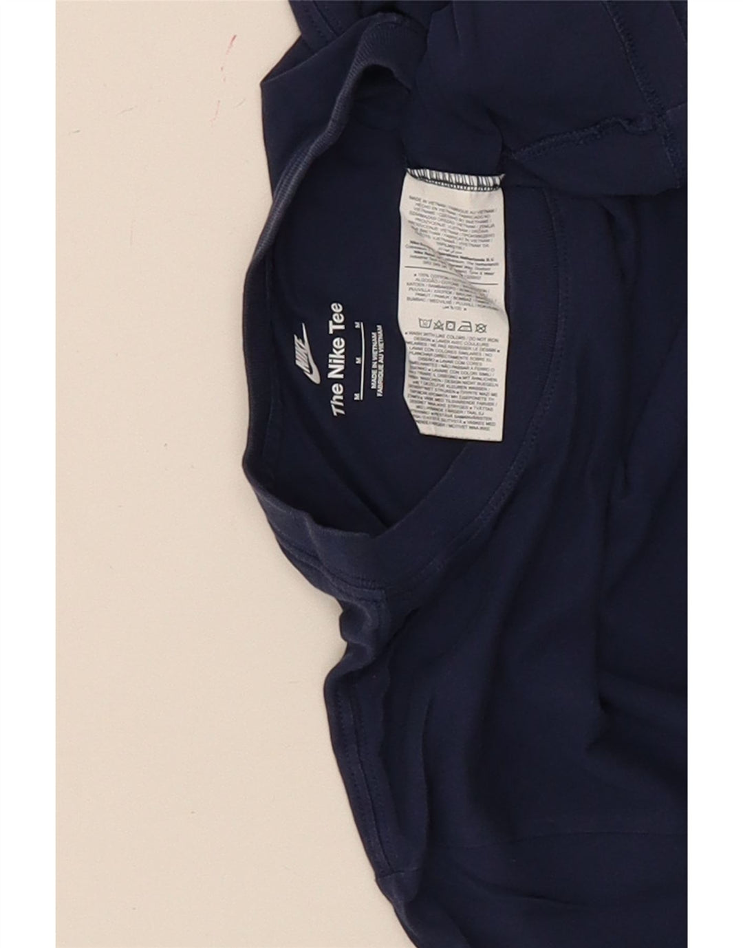 Nike Herren-T-Shirt-Oberteil, mittelgroß, marineblau, Baumwolle