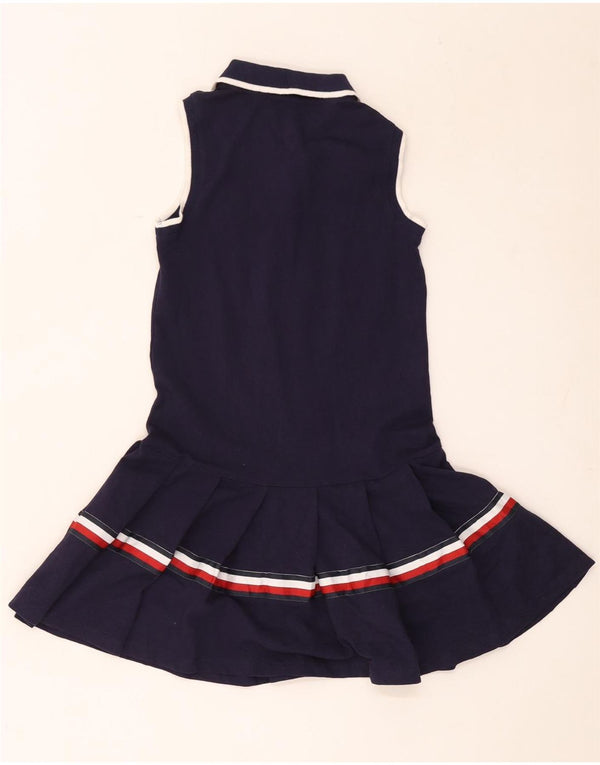 Tommy Hilfiger Polokleid für Mädchen, 9–10 Jahre, mittelgroß, Marineblau, gestreift
