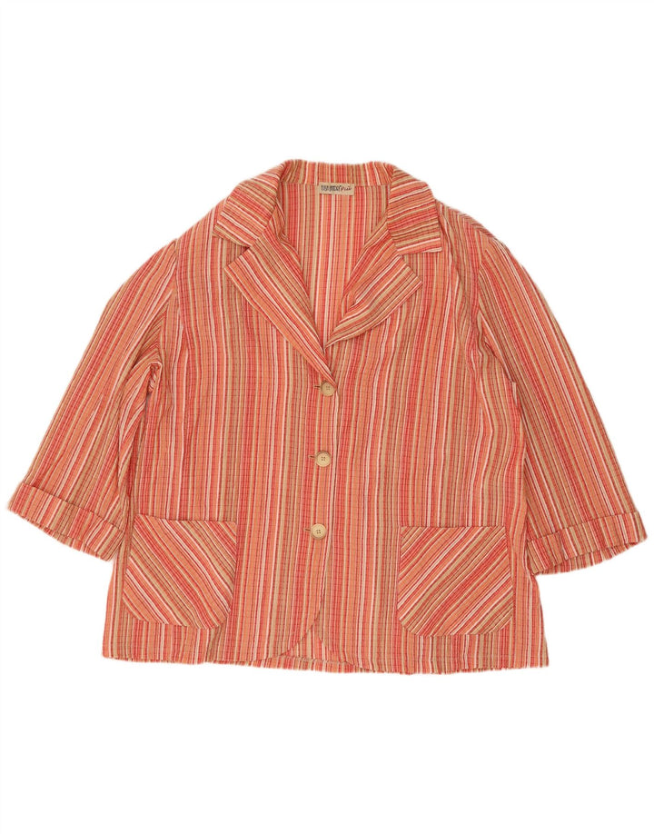 Elisa Landri Damen-Blazer, übergroß, mit 3 Knöpfen, Gr. 18, XL, Mehrfarbig
