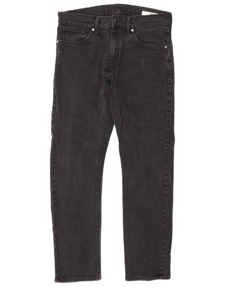 Marks & Spencer Slim-Jeans für Herren, W32, L31, graue Baumwolle