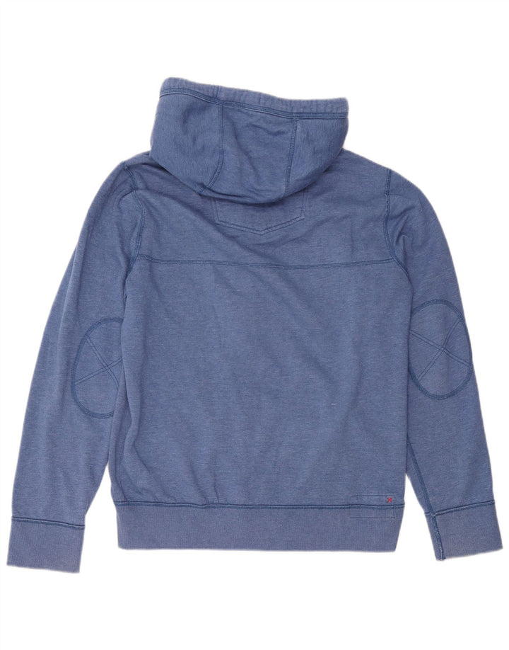Fat Face Herren-Kapuzenpullover mit Reißverschluss, mittelblaue Baumwolle