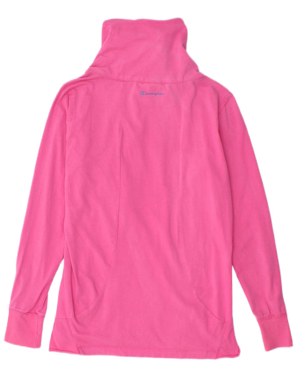 Champion Womens Heritage Fit Trainingsanzug-Oberjacke UK 14 Große rosa Baumwolle