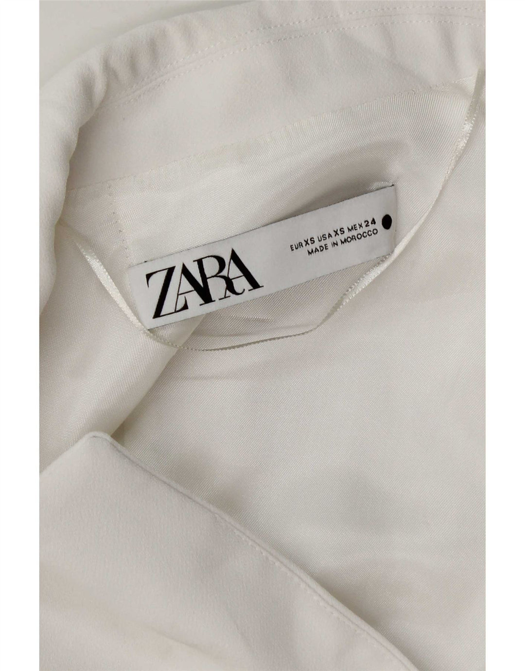 Zara Damen Regular Longline Weste UK 6 XS Weiß