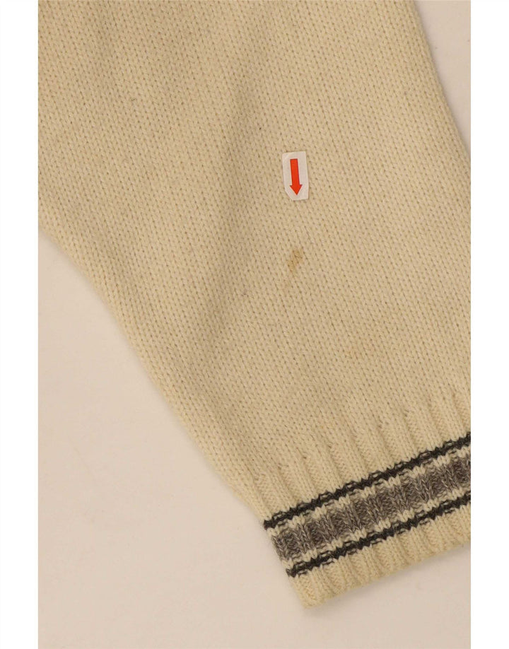 Tobia System Herren-Pullover mit Rundhalsausschnitt, Mittelbeige, geometrisch