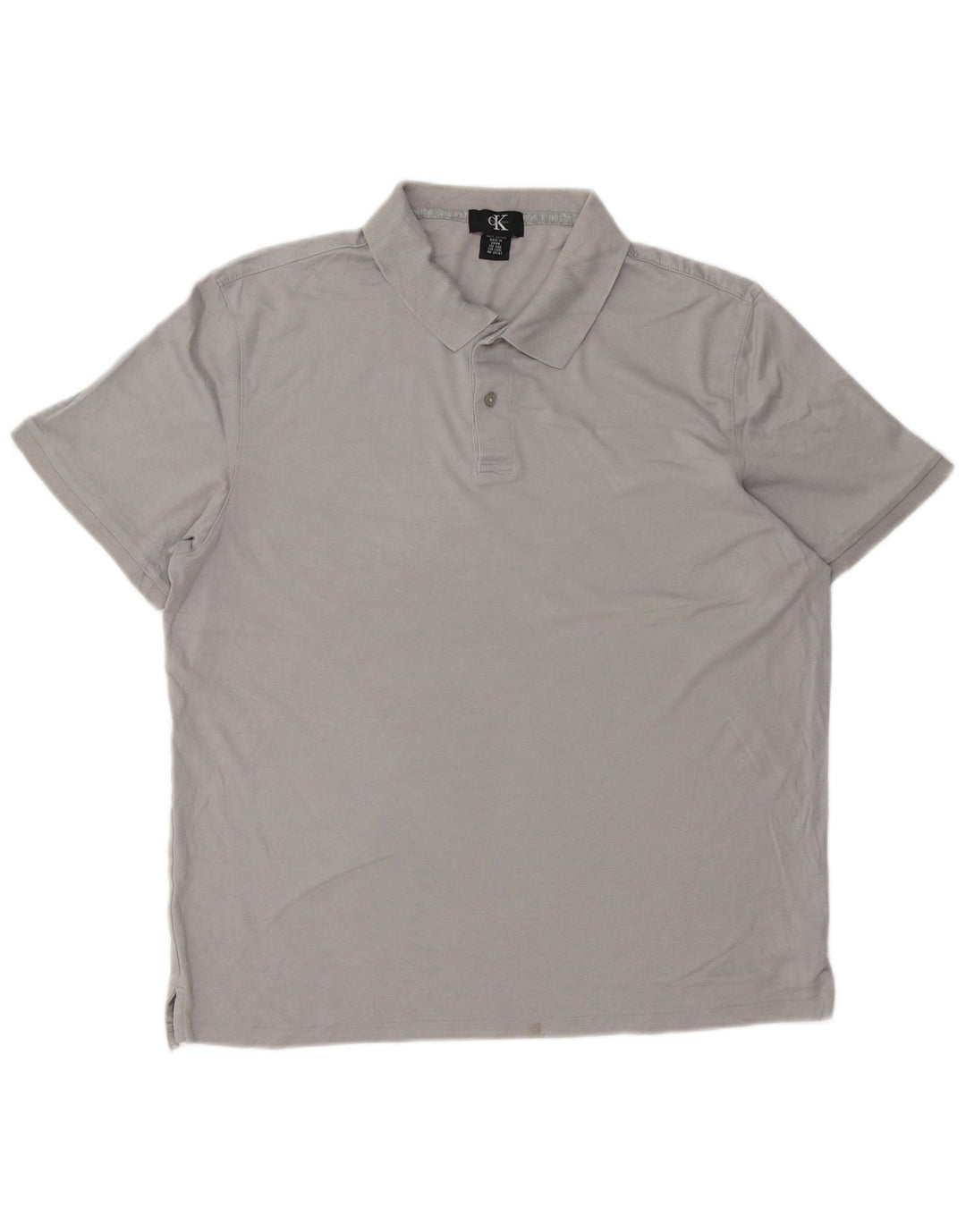 CALVIN KLEIN Herren Poloshirt Große graue Baumwolle