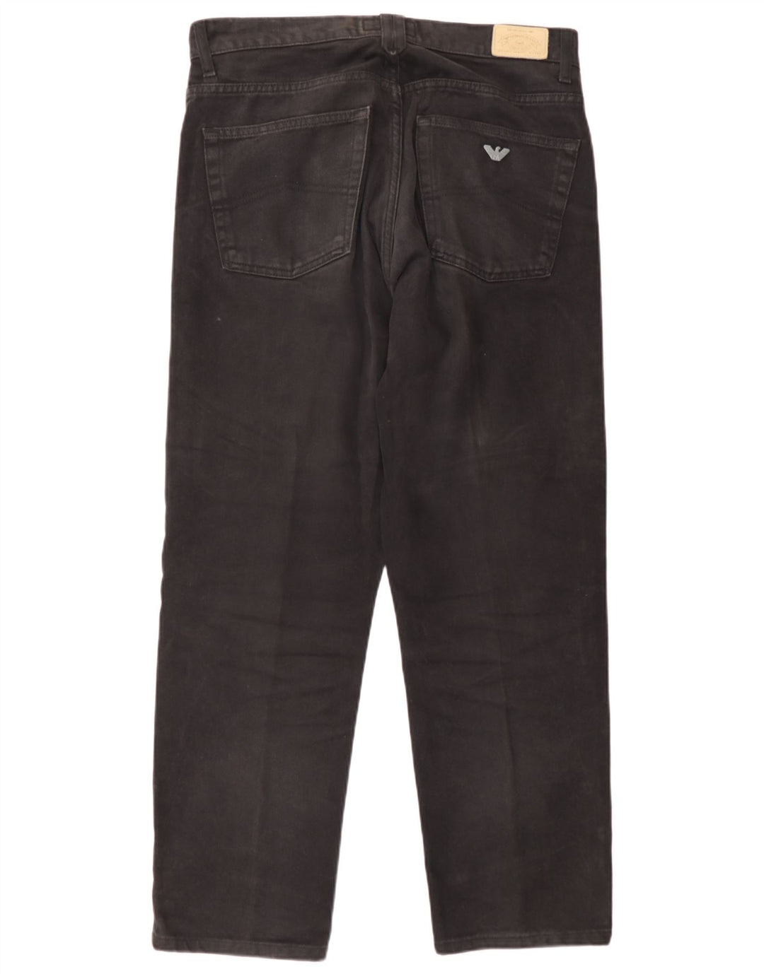 Armani Herren Straight Jeans W32 L28 Schwarze Baumwolle