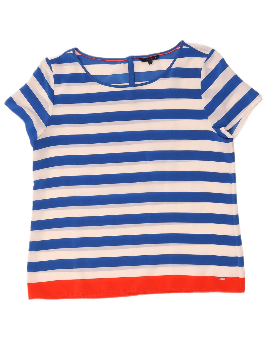 Tommy Hilfiger Damen Bluse Top UK 16 Large Blau gestreift