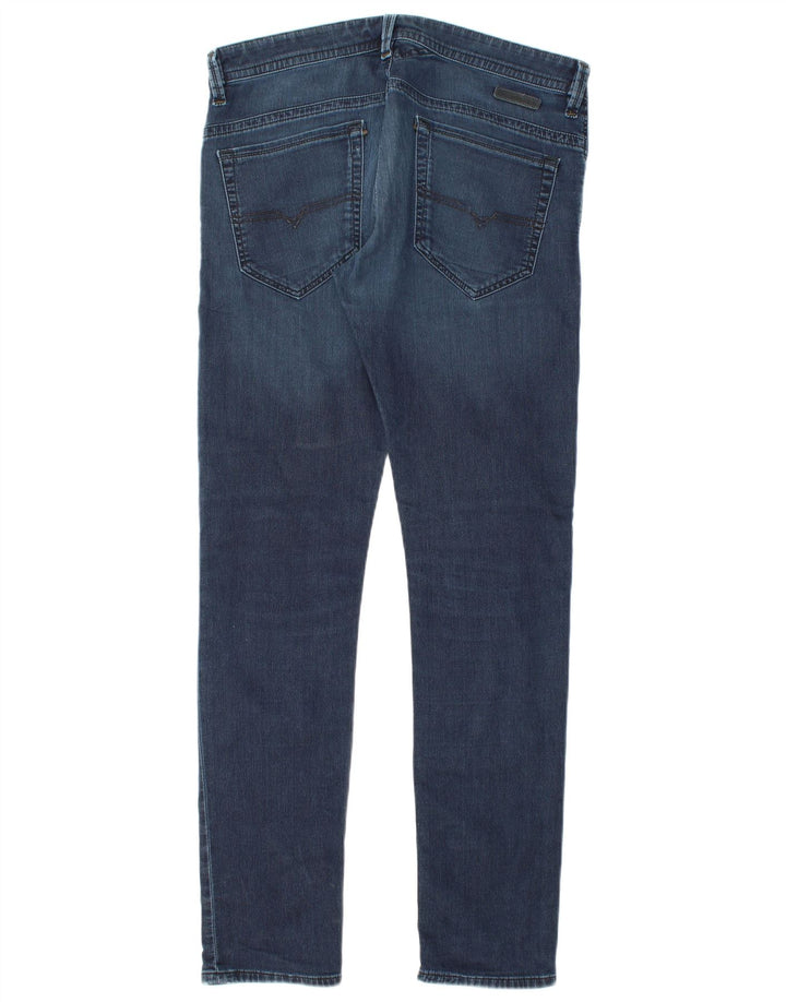 DIESEL Herren Thavar Skinny Jeans W32 L33 Blaue Baumwolle