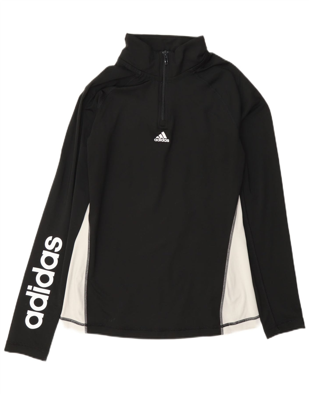 Adidas Damen Graphic Pullover Trainingsanzug Top UK 12/14 Medium Schwarz