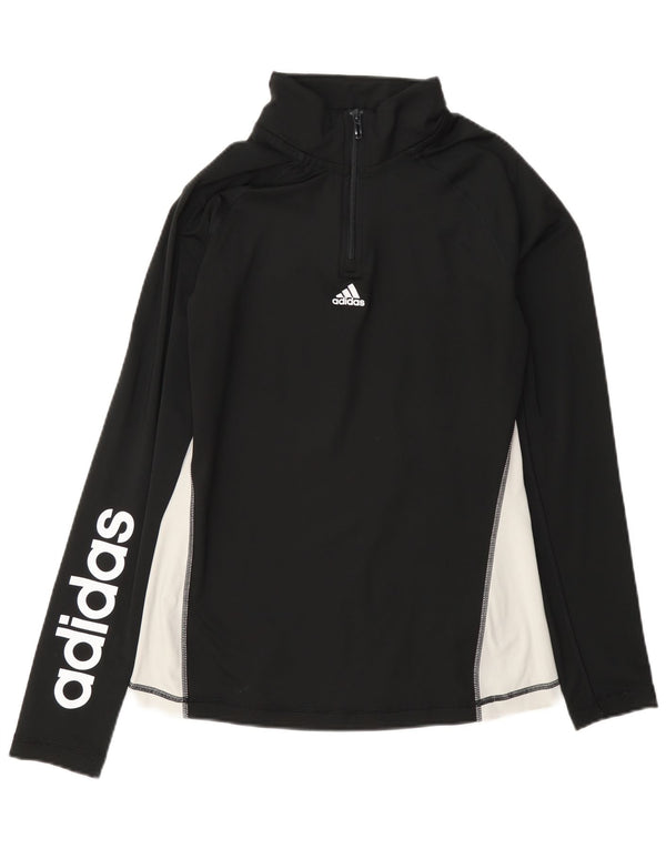 Adidas Damen Graphic Pullover Trainingsanzug Top UK 12/14 Medium Schwarz