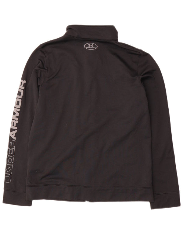 Under Armour Jungen-Trainingsanzug-Top-Jacke, 11–12 Jahre, groß, schwarzes Polyester