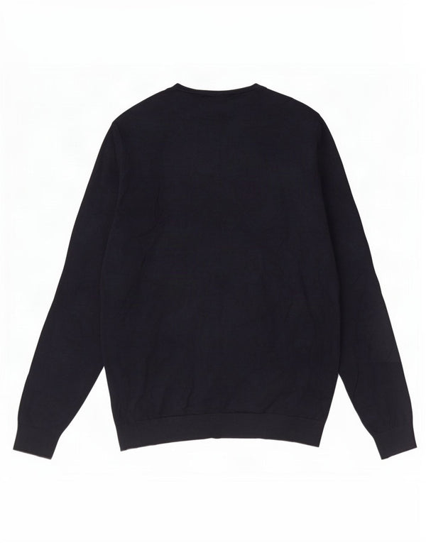 Zara Mens Crew Neck Jumper Sweater Large Black