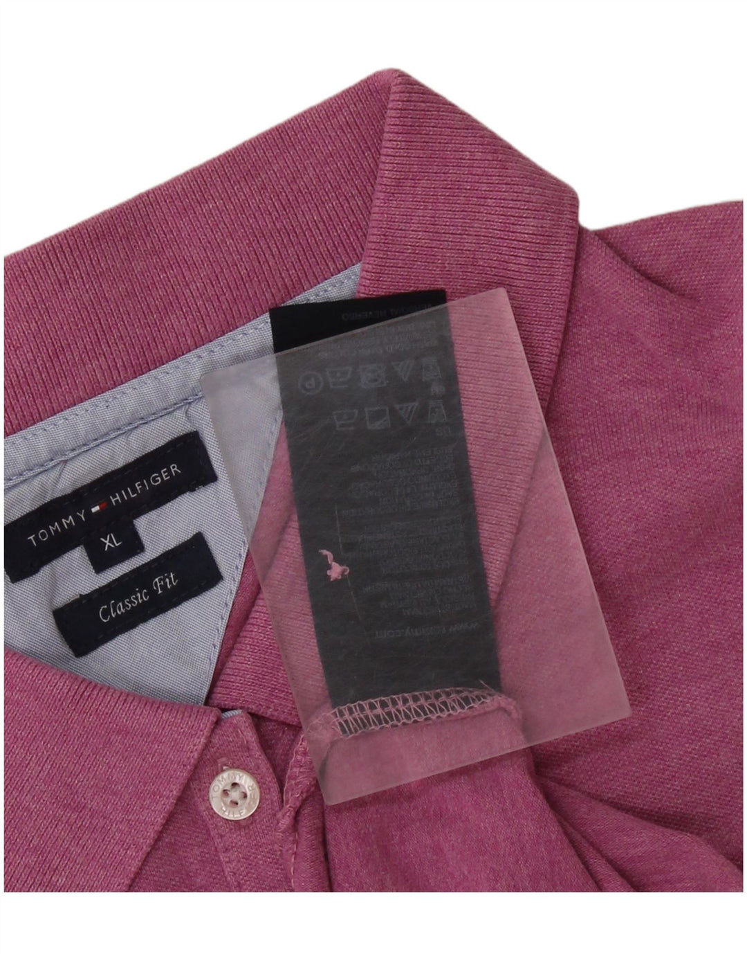 TOMMY HILFIGER Damen-Poloshirt mit klassischer Passform, UK 18, XL, Rosa, Baumwolle