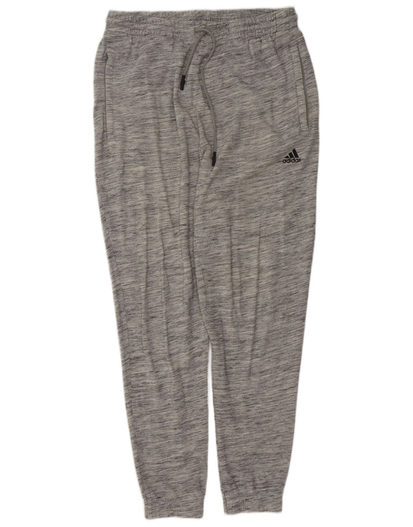 Adidas Herren-Trainingshose, Jogginghose, groß, grau gefleckte Baumwolle