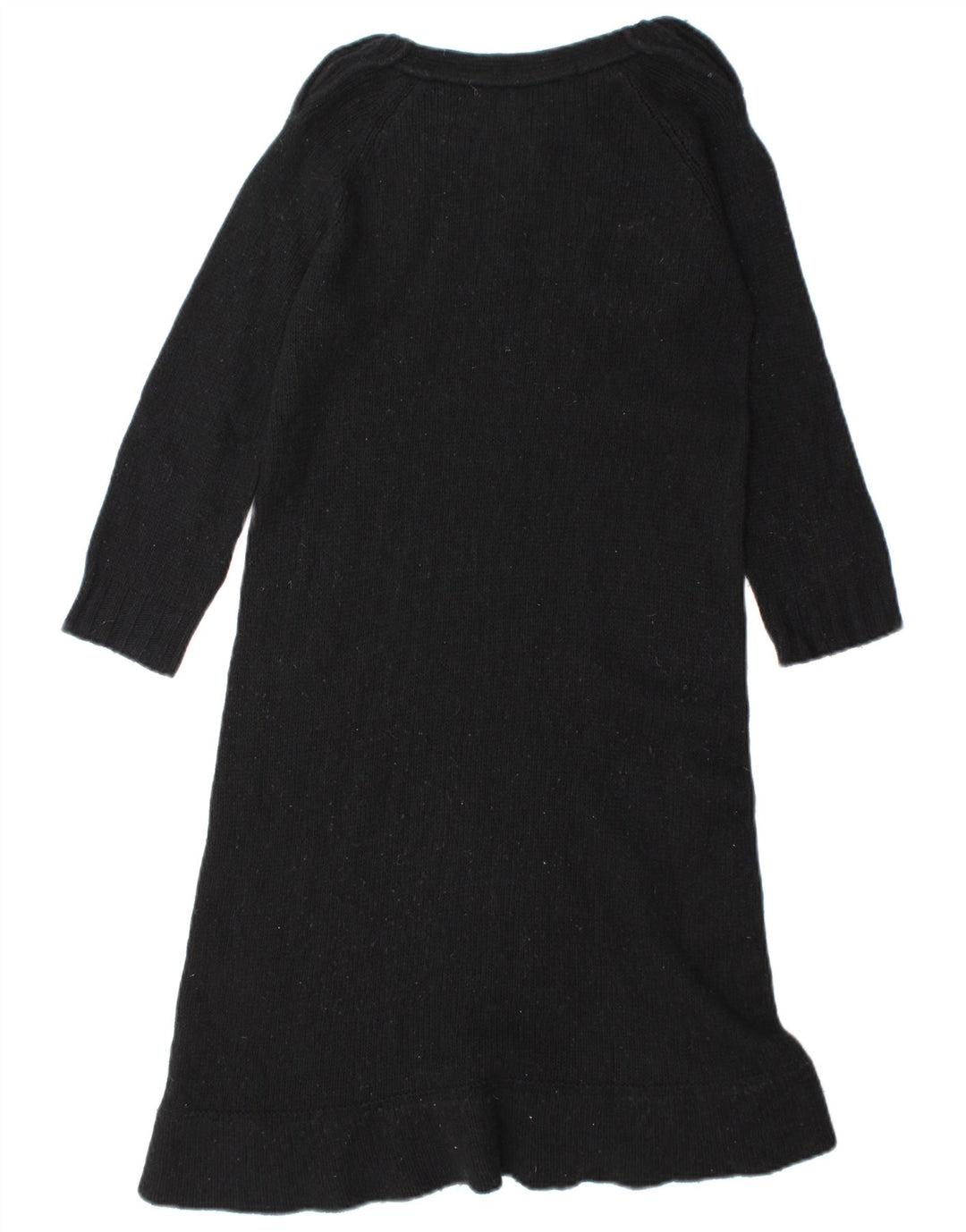 Zara Damen Pulloverkleid UK 12 Mittelschwarze Wolle