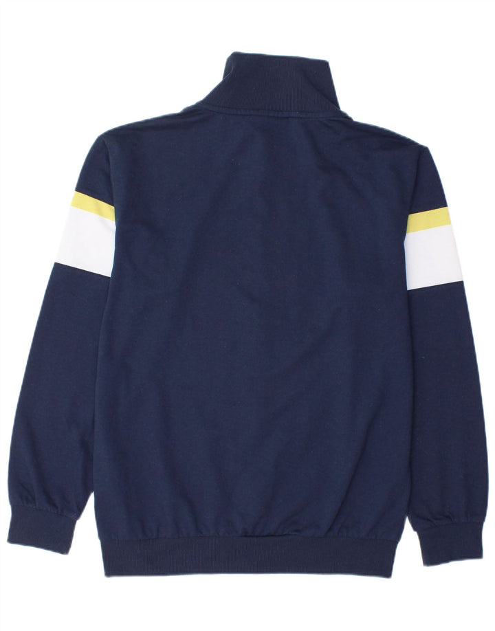 Kappa Herren-Trainingsanzug-Oberteil, Mittelgroßes marineblaues Farbblock-Polyester