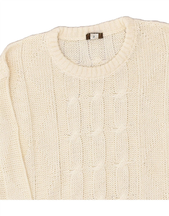 VINTAGE Womens Crew Neck Jumper Sweater IT 48 XL Beige | Vintage Vintage | Thrift | Second-Hand Vintage | Used Clothing | Messina Hembry 