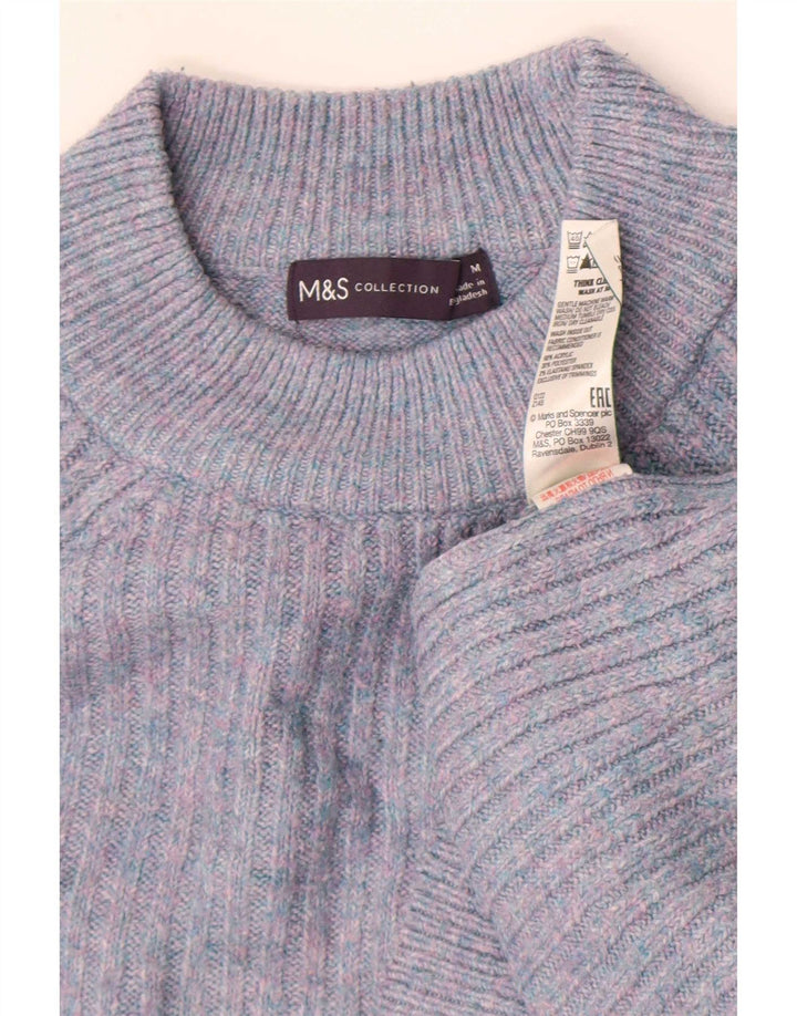 Marks & Spencer Damen-Pullover mit Rundhalsausschnitt, Gr. 14, mittleres Marineblau
