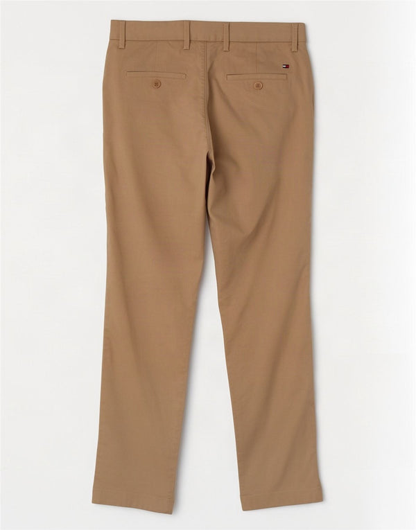 Tommy Hilfiger Herren Slim Chinohose W29 L30 Beige Baumwolle