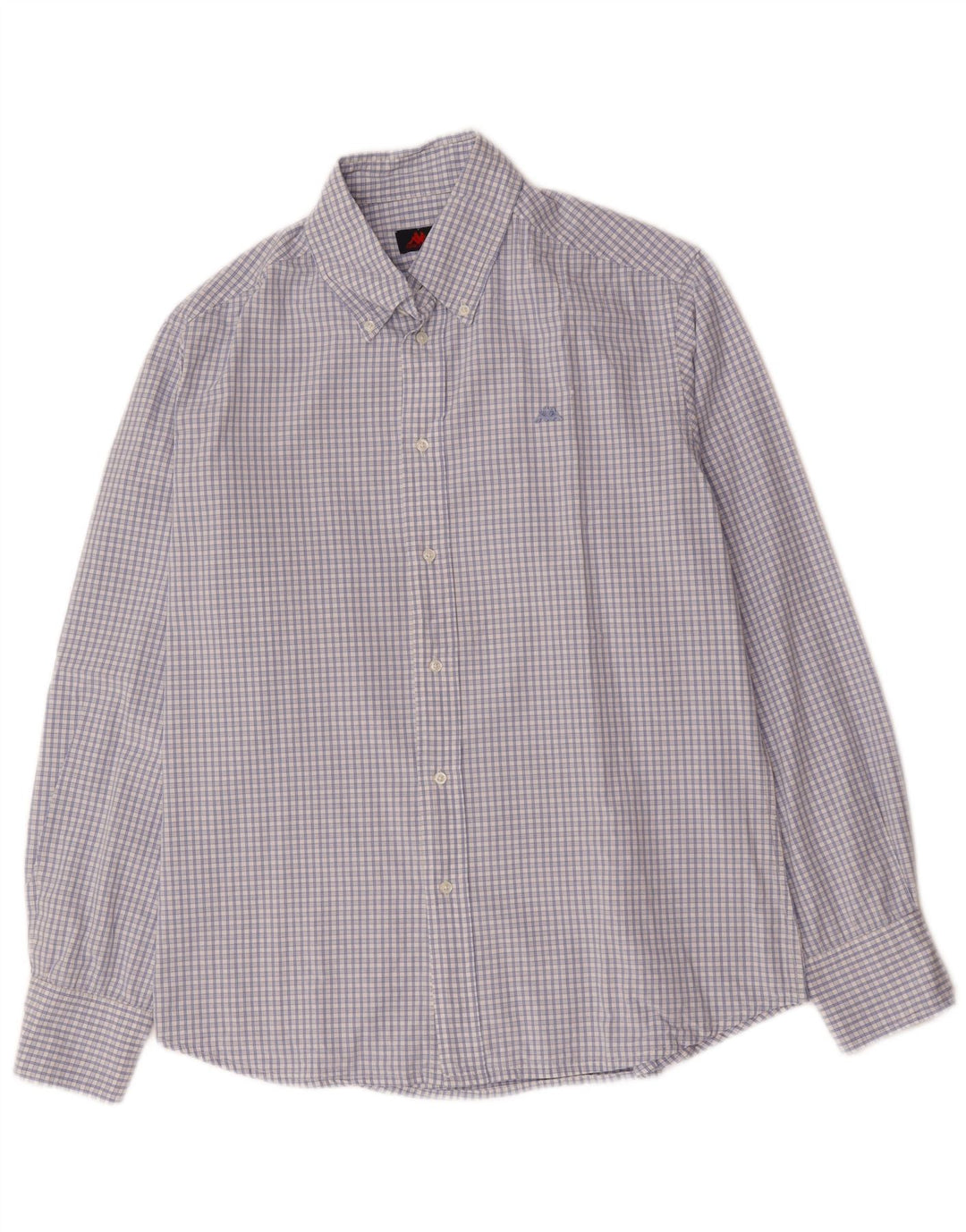 KAPPA Herrenhemd, groß, blau, Gingham-Baumwolle