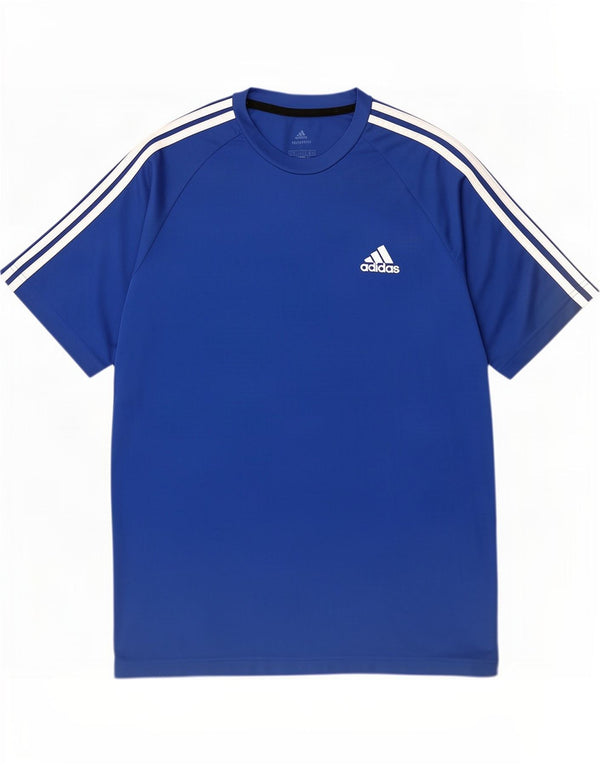 Adidas Mens Aeroready T-Shirt Top Large Blue Polyester