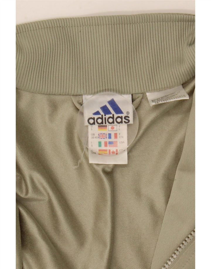 Adidas Herren Trainingsanzug Top Jacke UK 38/40 Medium Khaki Polyester