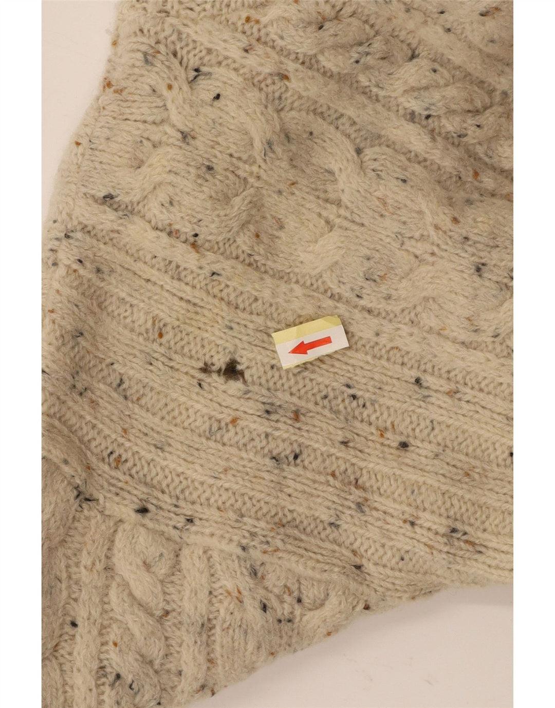 VINTAGE Damen Rollkragenpullover Pullover UK 18 XL Off White Flecked