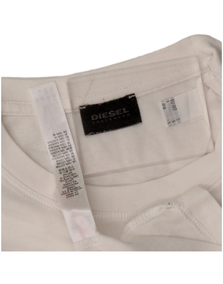 DIESEL Herren-T-Shirt mit Grafik, Größe S, weiße Baumwolle
