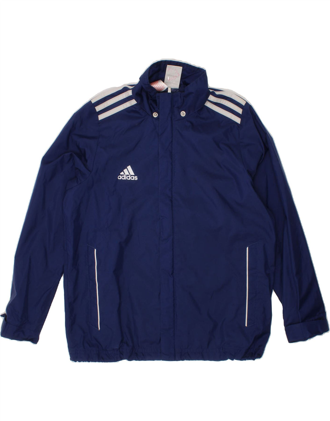ADIDAS Boys Tracksuit Top Jacket 9-10 Years Navy Blue Nylon Vintage Adidas and Second-Hand Adidas from Messina Hembry 