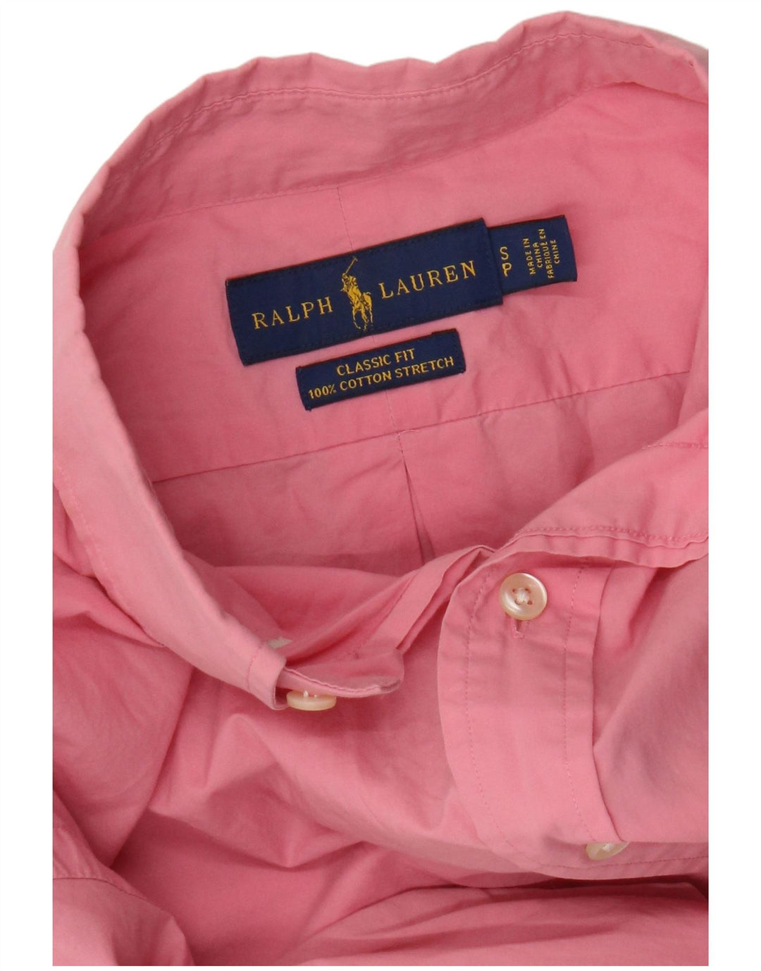 Ralph Lauren Herren-Hemd mit klassischer Passform, Größe S, rosa, Baumwolle
