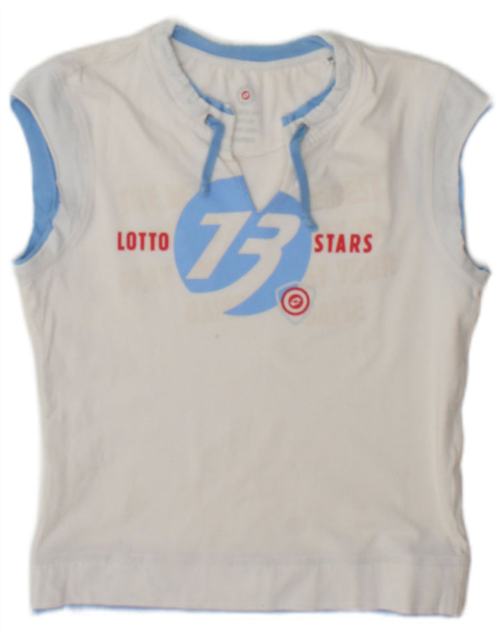 Lotto Damen Grafik-Trägershirt UK 12 Mittelweiß