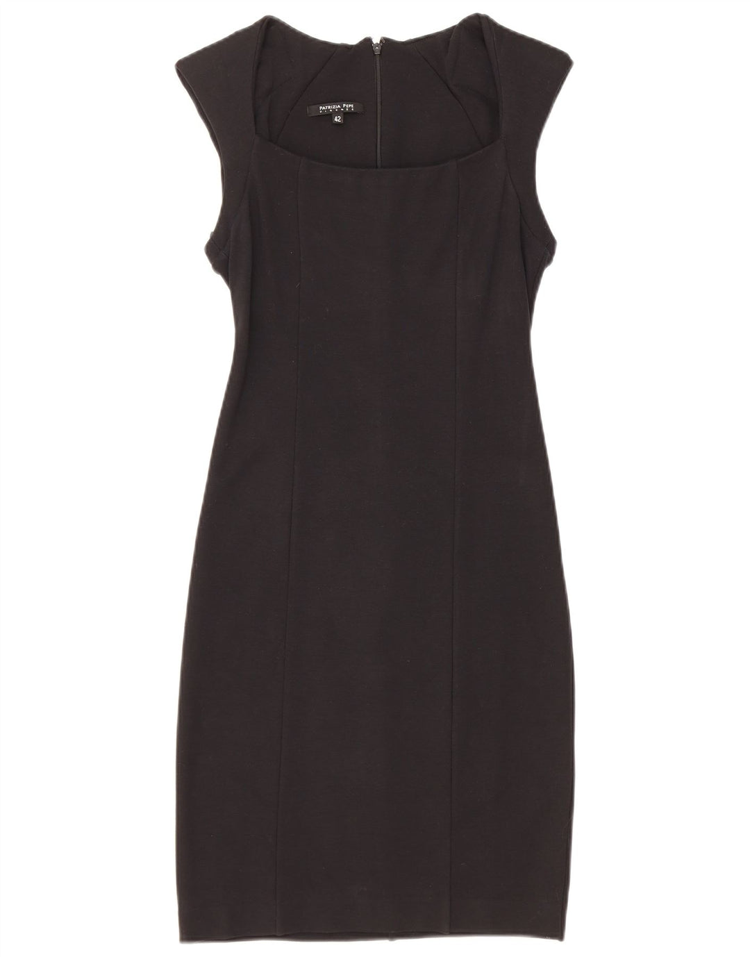 Patrizia Pepe Damen Etuikleid IT 42 Medium Schwarz Viskose