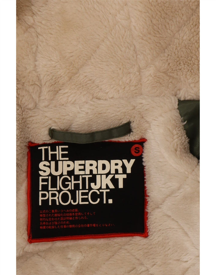 Superdry Herren-Parka mit Kapuze, UK 36, kleines grünes Nylon