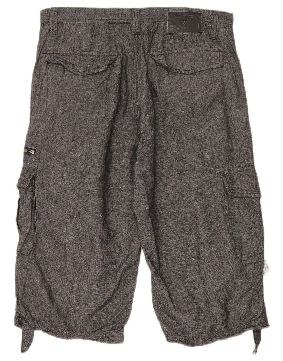 Guess Herren Cargoshorts W30 Mittelgraues Leinen