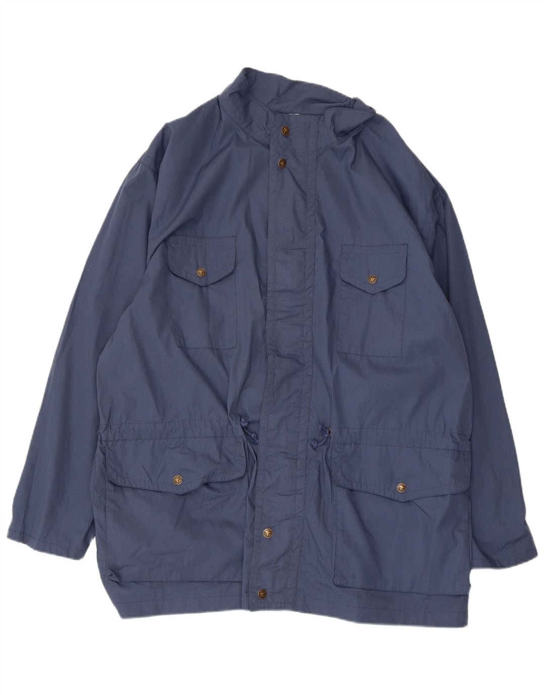 Vintage Herren Utility Jacke IT 52 XL Blau Polyester