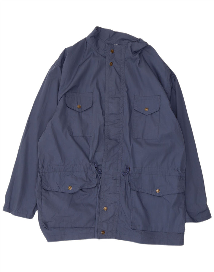 Vintage Herren Utility Jacke IT 52 XL Blau Polyester