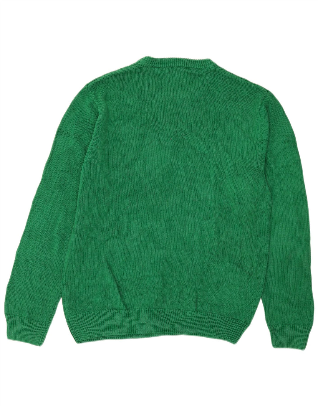 Chaps Herren-Pullover mit Rundhalsausschnitt, groß, grüne Baumwolle
