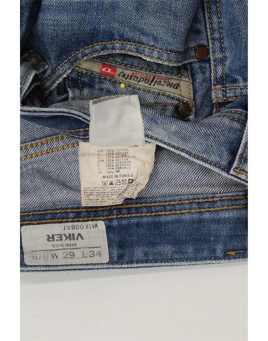 Diesel Herren Viker Denim Shorts W29 mittelblaue Baumwolle