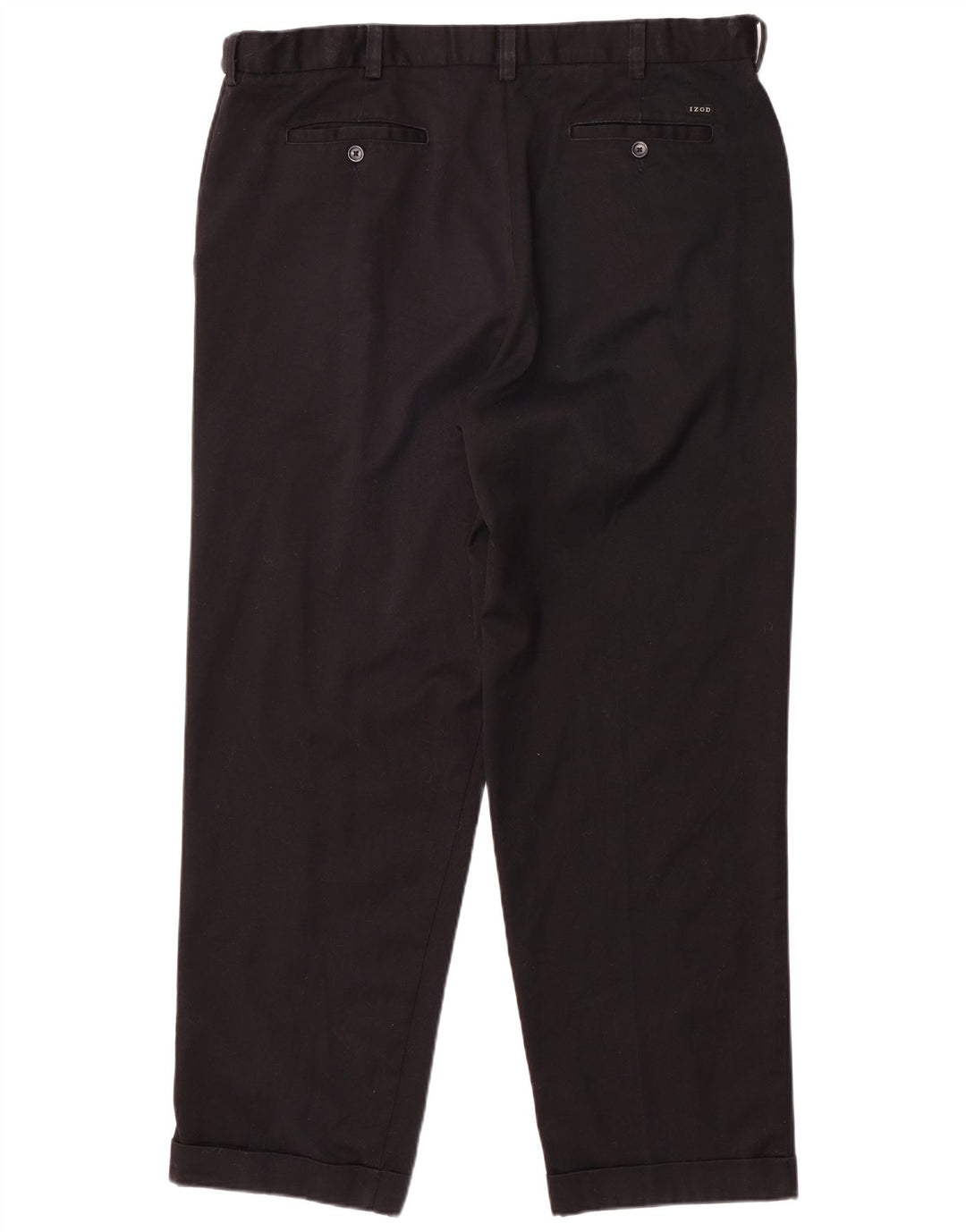 Izod Mens Pegged Chino Hose W38 L31 Schwarz Polyester
